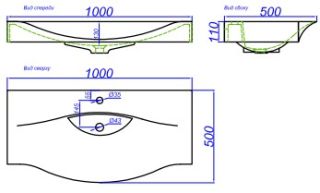 Раковина Aqwella Bergamo 800
